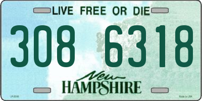 NH license plate 3086318
