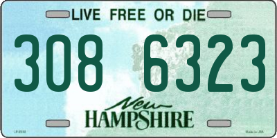 NH license plate 3086323