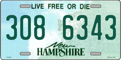 NH license plate 3086343