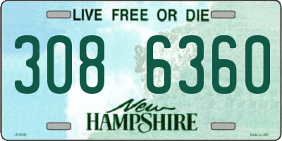 NH license plate 3086360