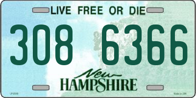 NH license plate 3086366
