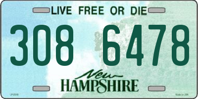 NH license plate 3086478