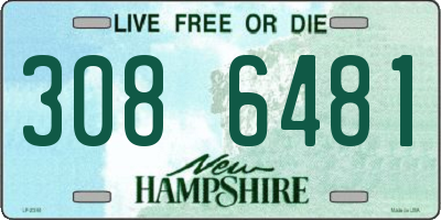 NH license plate 3086481