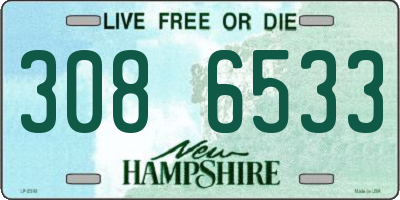 NH license plate 3086533