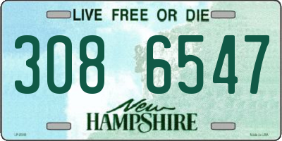 NH license plate 3086547