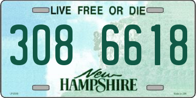 NH license plate 3086618