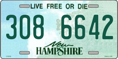 NH license plate 3086642