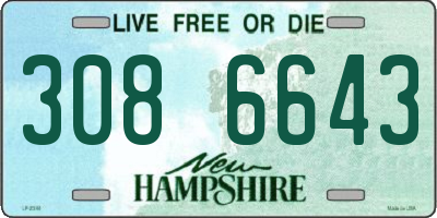 NH license plate 3086643