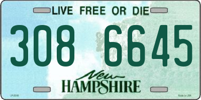 NH license plate 3086645