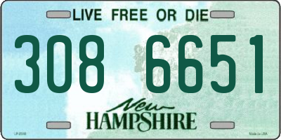 NH license plate 3086651