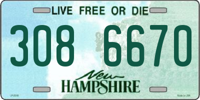 NH license plate 3086670