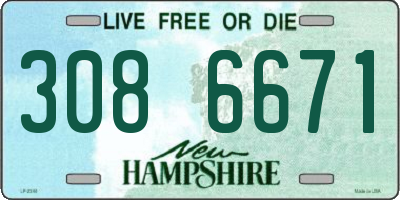NH license plate 3086671