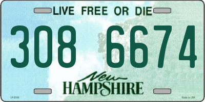 NH license plate 3086674