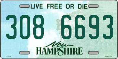 NH license plate 3086693