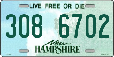 NH license plate 3086702