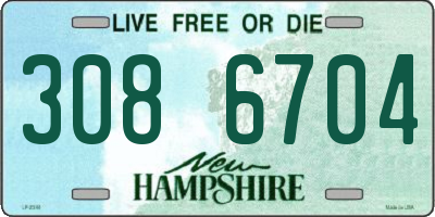 NH license plate 3086704