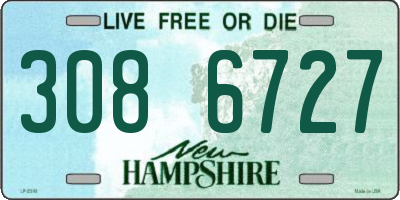 NH license plate 3086727