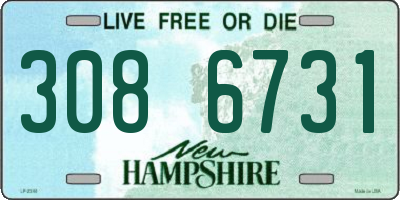 NH license plate 3086731