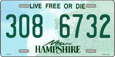 NH license plate 3086732