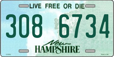 NH license plate 3086734
