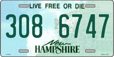 NH license plate 3086747