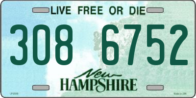 NH license plate 3086752