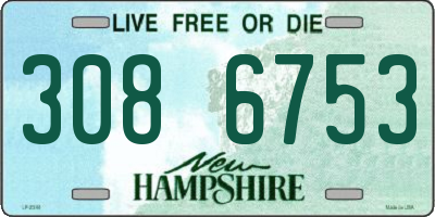 NH license plate 3086753