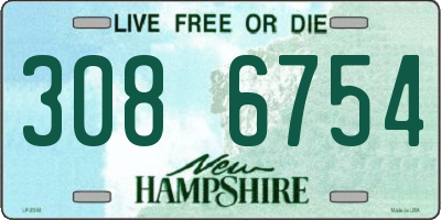 NH license plate 3086754
