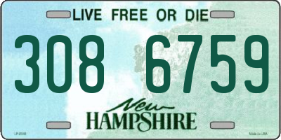 NH license plate 3086759