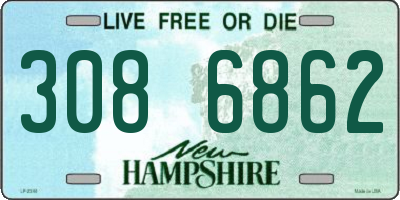 NH license plate 3086862