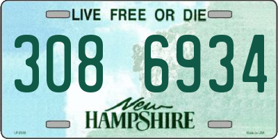 NH license plate 3086934