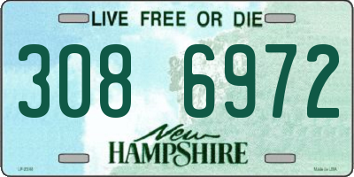 NH license plate 3086972