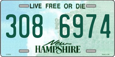 NH license plate 3086974