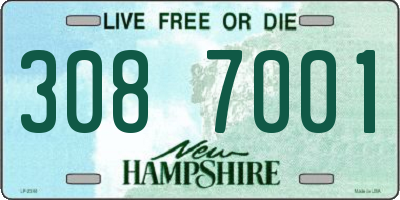 NH license plate 3087001