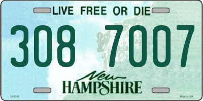 NH license plate 3087007