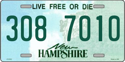 NH license plate 3087010