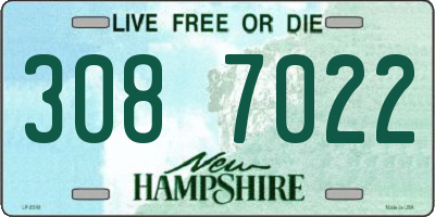 NH license plate 3087022
