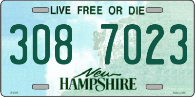 NH license plate 3087023