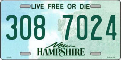 NH license plate 3087024