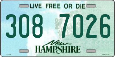 NH license plate 3087026