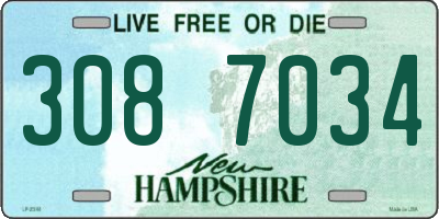 NH license plate 3087034
