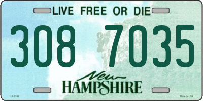 NH license plate 3087035