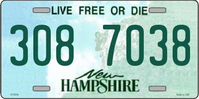 NH license plate 3087038