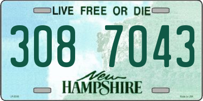 NH license plate 3087043