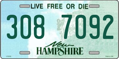 NH license plate 3087092