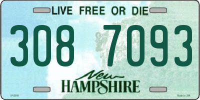 NH license plate 3087093