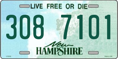NH license plate 3087101