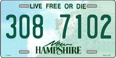 NH license plate 3087102