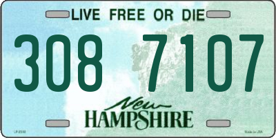 NH license plate 3087107