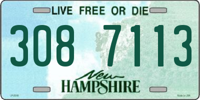 NH license plate 3087113